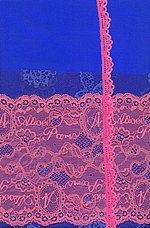 Dessouspaket  Exklusive  *Paris Alisee*, in blau mit pink, ohne Bgel