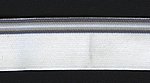 Bundband Elastik, wei, mit grauen,weien Streifen, Reststck 45 cm