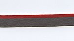 Bundband Elastik, grau, mit roten Streifen