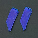 Velvet mit Satinband,  Ultramarine Blau