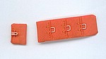BH Verschluss, orange, 1h*3b,  ca 1,8 cm hoch