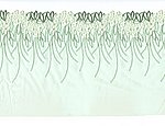 Schweizer Stickerei, L+R, pastell grn ,  mit Blumen bestickt, Reststck 48 cm