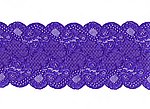 Elastisches Spitze, Blumenmuster, Violett, Reststck 75 cm