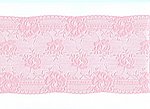 Elastisches Spitze, Blumenmuster, rosa, Reststck 112 cm