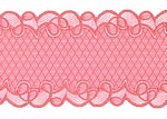 Elastische Spitze,  stiliertes Muster in rosa / lachsfarben