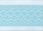 Elastische Spitze, Sternenblau mit gazackten Kanten, Reststck 18 cm