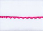 Elastische Spitze , sehr schmales Bndchen in hot Pink mit einer Bogenkante