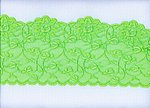 Elastische Spitze in Paradise Green mit Ranken, Reststck 140 cm