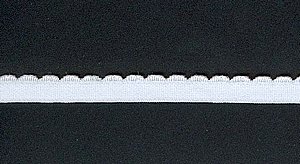 Veloursgummi, wei 8mm, Reststck 145 cm