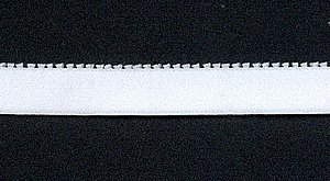 Veloursgummi, wei, 14 mm