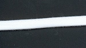 Stbchenband, wei, Wirkware, gerade, Reststck 105 cm