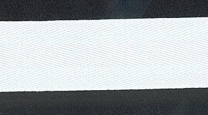 Kperband, wei,30 mm breit, Baumwolle