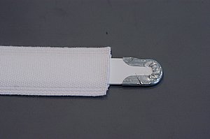 Stbchenband, wei,20 mm breit, Reststck 100 cm