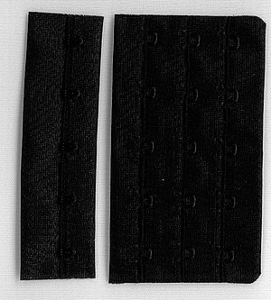 BH Verschluss, schwarz, 5h*3b, ca. 9,5 cm hoch