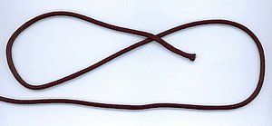 Korsett Schnur, schwarz Baumwolle, rund 4 mm, Reststck 225  cm