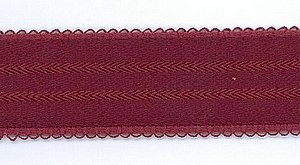Schulterband, bordeaux, 32 mm mit Pikot