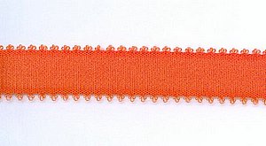 Schulterband, orange, 15 mm, mit Pikot