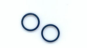 Ringe,  Saxony Blue, 15,5mm Kunststoff