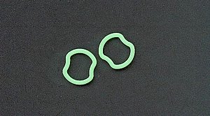 Ringe,  Kunststoff, Paradise Green, grn, 12mm