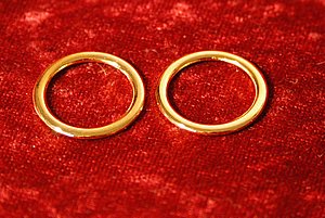 Ringe, 2 Stck, Metall vergoldet, 16 mm