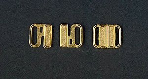 Bikiniverschluss gold Metall, 12mm