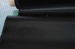 Coutil, schwarz, Viskose/Satin (mit Baumwollrcken) glnzend, Reststck 65 cm