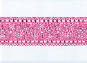 tzstickerei, pink, Reststck 48 cm x 10 cm