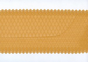 Elastische Spitze , in Gold, Reststck 65 cm