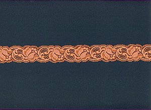 Elastische Spitze, Bernstein Rosenquarz, schmal, Reststck 60 cm