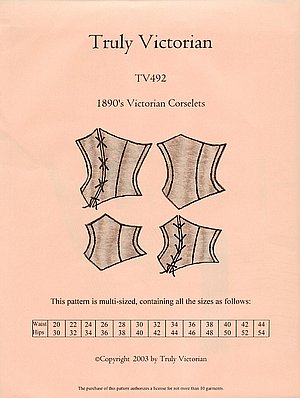 Truly Victorian 492, Victorianisches  Taillen- und Unterbrust-Korsett aus 1890